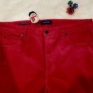 Valentines ready  💌 💌NWWT Talbots Red High-rise Straight Leg Corduroy Pants